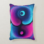 Neon Harmony: Een moderne interpretatie van Yin Ya Accent Kussen (Voorkant(Verticaal))