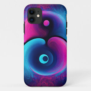 Neon Harmony: Een moderne interpretatie van Yin Ya Case-Mate iPhone Case