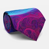 Neon Harmony: Een moderne interpretatie van Yin Ya Stropdas (Opgerold)