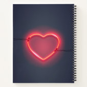 Neon Hart Bord Notitieboek (Achterkant)