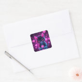 Neon Hart Valentijns Square Sticker (Envelop)