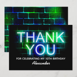 Neon Hartelijk dank Bedankkaart
