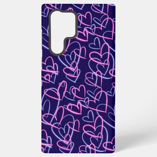 Neon Harten Samsung Galaxy Hoesje (Achterkant)
