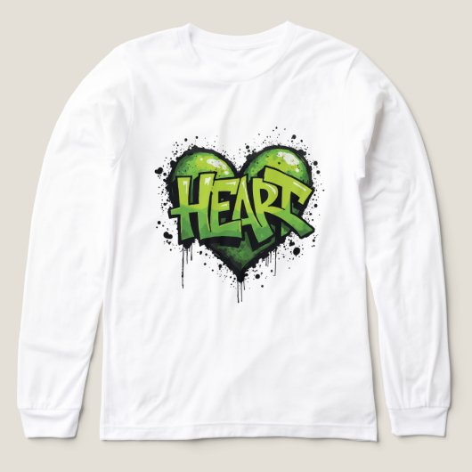 Neon Hartslag Tri-Blend Shirt (Voorkant)