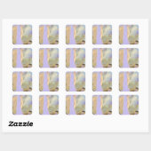 Neon Hazard Mermaid Vierkante Sticker (Vel)