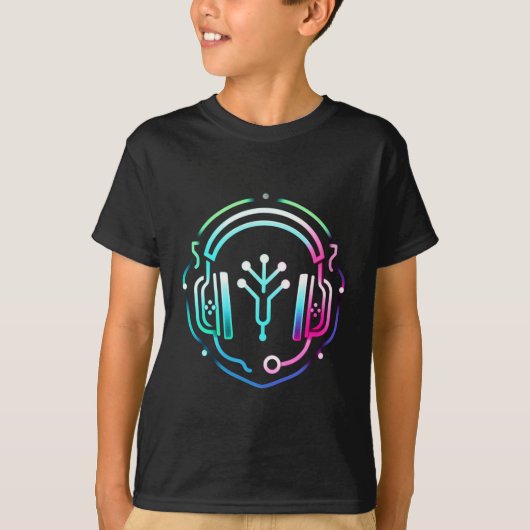 Neon-headset T-shirt (Voorkant)