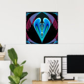 Neon Heart Poster (Thuiskantoor)