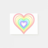 Neon Heart - Regenboog Post-it® Notes (Voorkant)