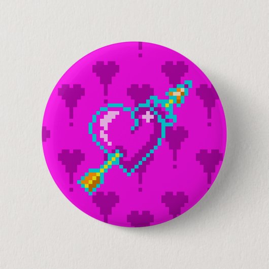 Neon Heart Ronde Button 5,7 Cm (Voorkant)