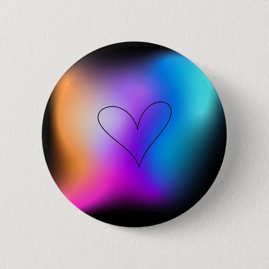 Neon Heart Ronde Button 5,7 Cm (Voorkant)