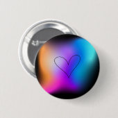 Neon Heart Ronde Button 5,7 Cm (Voorkant /achterkant)