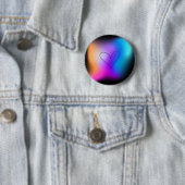 Neon Heart Ronde Button 5,7 Cm (In situ)