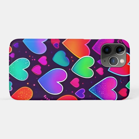Neon Heart Symphony Case-Mate iPhone Case (Achterkant (horizontaal))