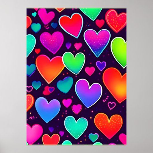 Neon Heart Symphony Poster (Voorkant)