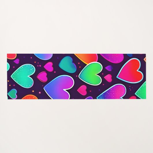 Neon Heart Symphony Yogamat (Achterkant (horizontaal))