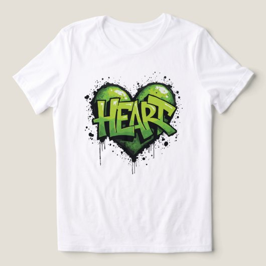 Neon Heartbeat Tri-Blend Shirt (Design voorkant)