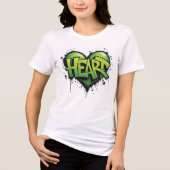 Neon Heartbeat Tri-Blend Shirt (Voorkant)