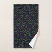 Neon Hearts Bad Handdoek (Handdoek)