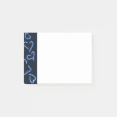 Neon Hearts Blue Post-it® Notes (Voorkant)