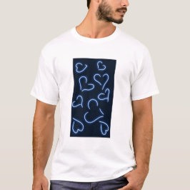 Neon Hearts Blue T-shirt