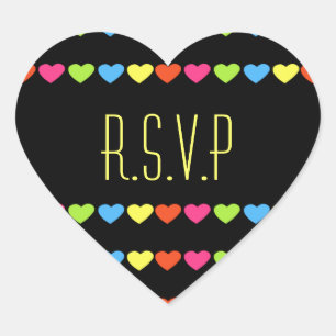 Neon Hearts (bruiloft) Hart Sticker
