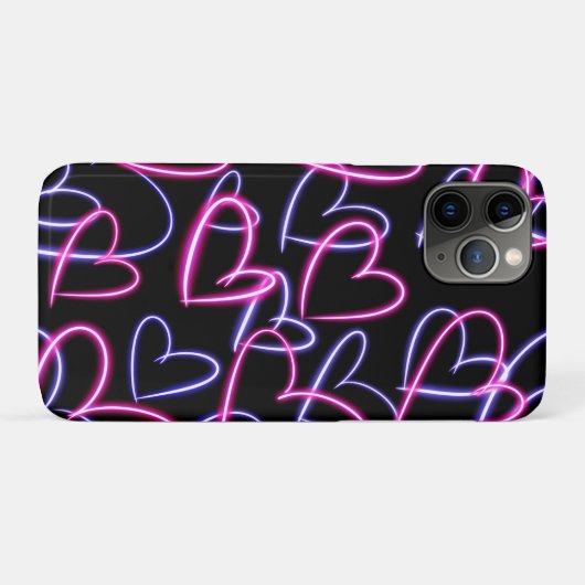 Neon Hearts Case-Mate iPhone Case (Achterkant (horizontaal))