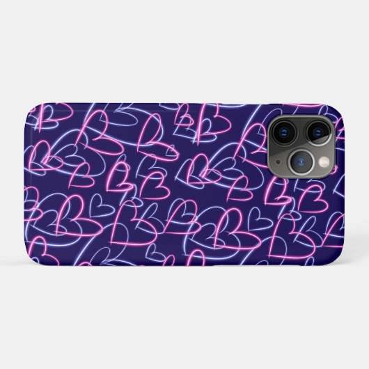 Neon Hearts Case-Mate iPhone Case (Achterkant (horizontaal))
