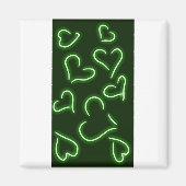 Neon Hearts Green Magneet (Voorkant)