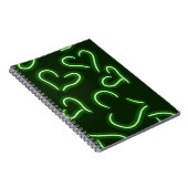 Neon Hearts Green Notitieboek (Rechterzijde)