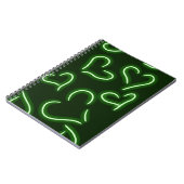 Neon Hearts Green Notitieboek (Linkerzijde)