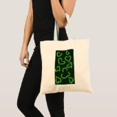 Neon Hearts Green Tote Bag (Voorkant (product))