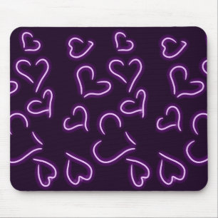 Neon Hearts Paars Muismat