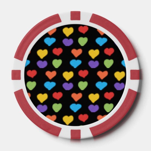 Neon Hearts Poker Chips (Multi) (Voorkant)