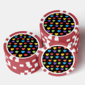 Neon Hearts Poker Chips (Multi) (Opstapeling)