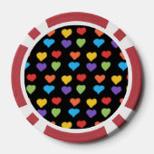 Neon Hearts Poker Chips (Multi) (Achterkant)