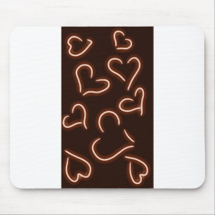 Neon Hearts Red Muismat