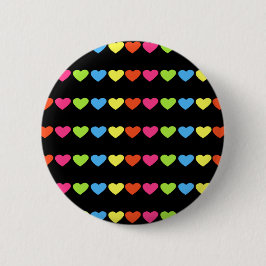 Neon Hearts Ronde Button 5,7 Cm