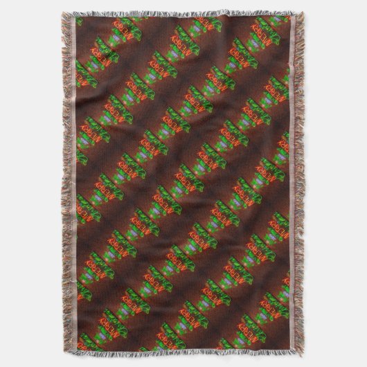 Neon heeft een heel prettig kerstfeest deken (Voorkant Verticaal)