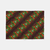 Neon heeft een heel prettig kerstfeest fleece deken (Voorkant (Horizontaal))