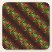 Neon heeft een heel prettig kerstfeest kartonnen onderzetters (Voorkant)