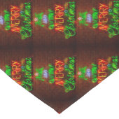 Neon heeft een heel prettig kerstfeest korte tafelloper (Hoek)