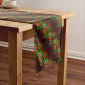 Neon heeft een heel prettig kerstfeest korte tafelloper (Voorbeeld)