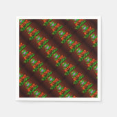 Neon heeft een heel prettig kerstfeest servetten (Voorkant)