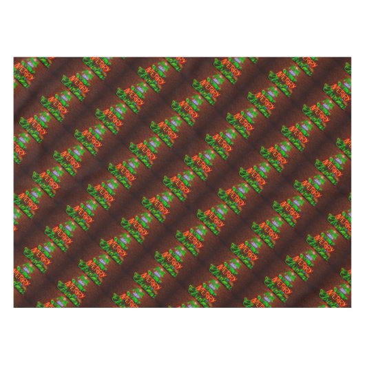 Neon heeft een heel prettig kerstfeest tafelkleed (Voorkant (Horizontaal))