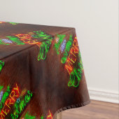 Neon heeft een heel prettig kerstfeest tafelkleed (Voorbeeld)