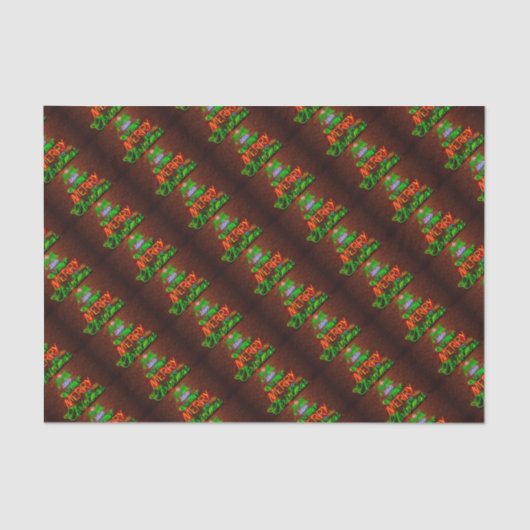 Neon heeft een heel prettig kerstfeest tissuepapier (Voorkant)