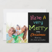 Neon heeft een prettige kerstfotokaart feestdagenkaart (Voorkant)