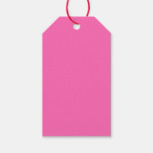 Neon Heet Roze Effen Kleur | Klassiek Cadeaulabel (Voorkant)