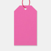 Neon Heet Roze Effen Kleur | Klassiek Cadeaulabel (Achterkant)