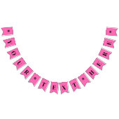 Neon Heet Roze Effen Kleur | Op Maat Vlaggetjes (Alle)